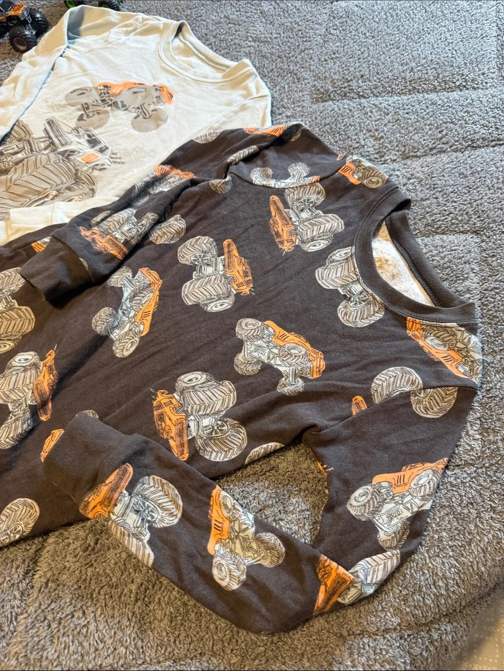 Carter's Monster Truck 2-Piece Pajama Set - Beige & Black